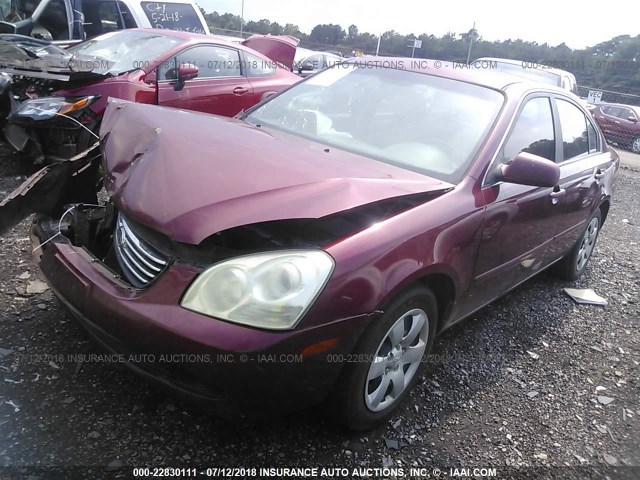 KNAGE123475092768 - 2007 KIA OPTIMA LX/EX MAROON photo 2