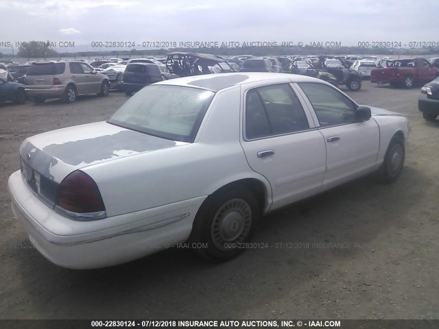 2FAFP71W4WX160903 - 1998 FORD CROWN VICTORIA POLICE INTERCEPTOR WHITE photo 4