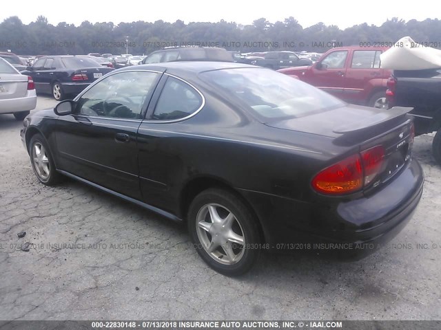 1G3NL12T91C206315 - 2001 OLDSMOBILE ALERO GL 黑色 照片 3