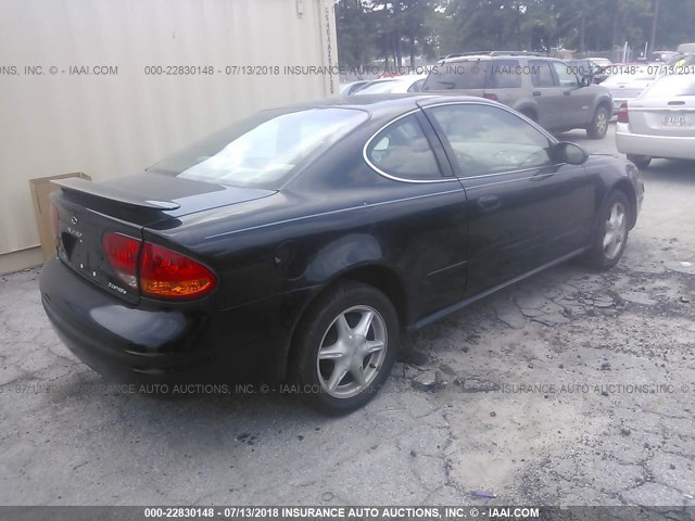 1G3NL12T91C206315 - 2001 OLDSMOBILE ALERO GL 黑色 照片 4