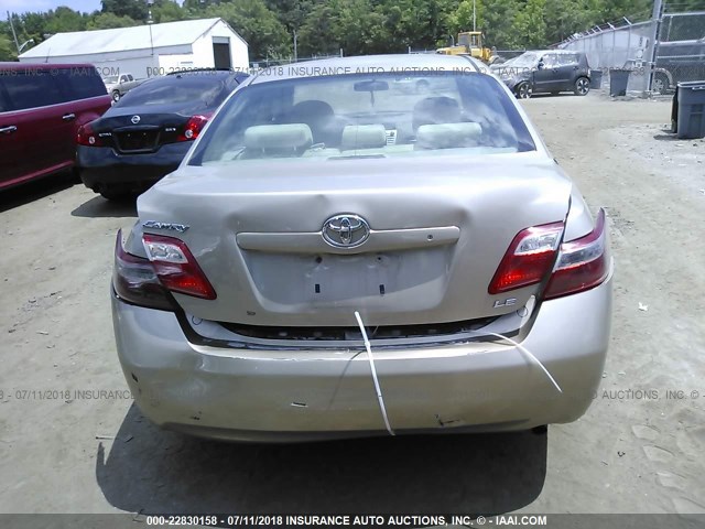 4T1BE46K07U544359 - 2007 TOYOTA CAMRY NEW GENERAT CE/LE/XLE/SE GOLD photo 6