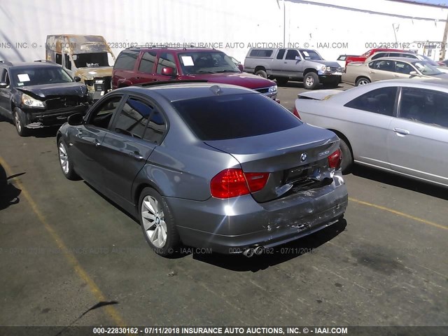 WBAPH5C52BF093774 - 2011 BMW 328 I SULEV GRAY photo 3