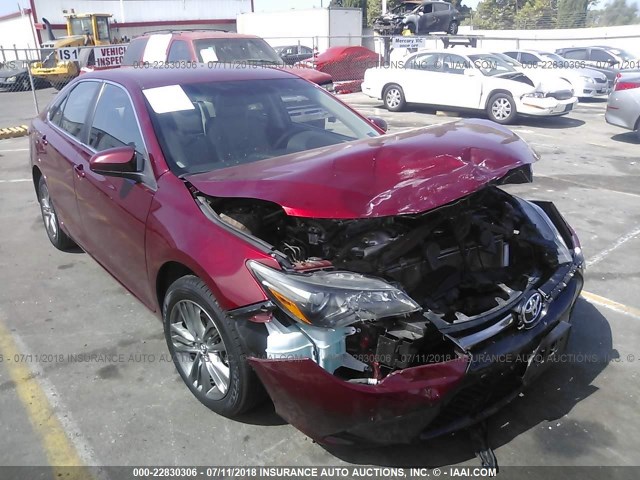 4T1BF1FK7FU990843 - 2015 TOYOTA CAMRY LE/XLE/SE/XSE 红色 照片 1