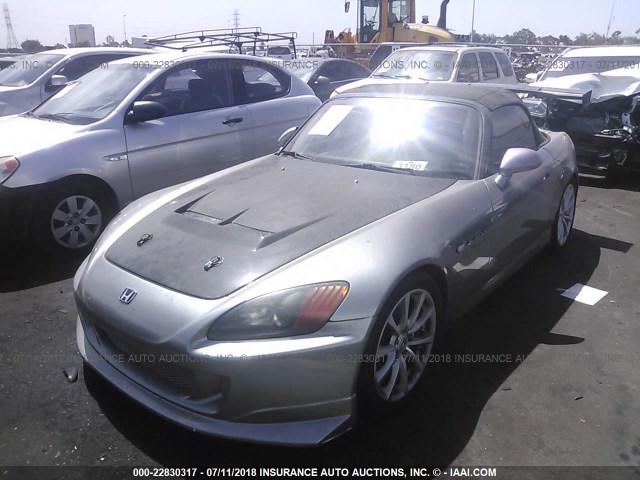 JHMAP114XYT006663 - 2000 HONDA S2000 SILVER photo 2