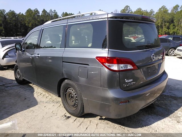 JN8AE2KP0E9104281 - 2014 NISSAN QUEST S/SV/SL/LE GRAY photo 3