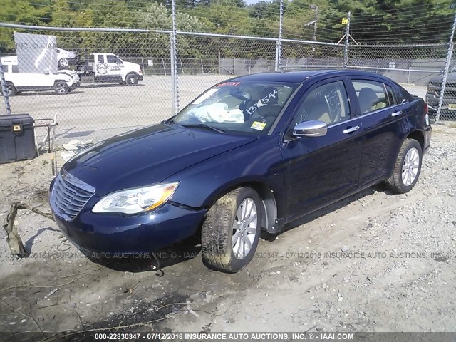 1C3CCBCGXDN674288 - 2013 CHRYSLER 200 LIMITED BLUE photo 2