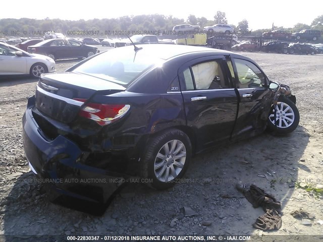 1C3CCBCGXDN674288 - 2013 CHRYSLER 200 LIMITED BLUE photo 4