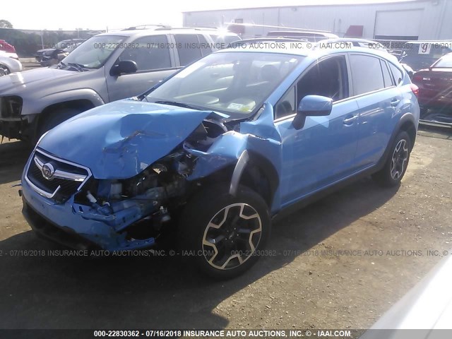 JF2GPABCXG8205118 - 2016 SUBARU CROSSTREK PREMIUM Көк фото 2