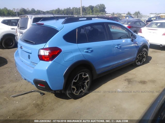 JF2GPABCXG8205118 - 2016 SUBARU CROSSTREK PREMIUM Көк фото 4