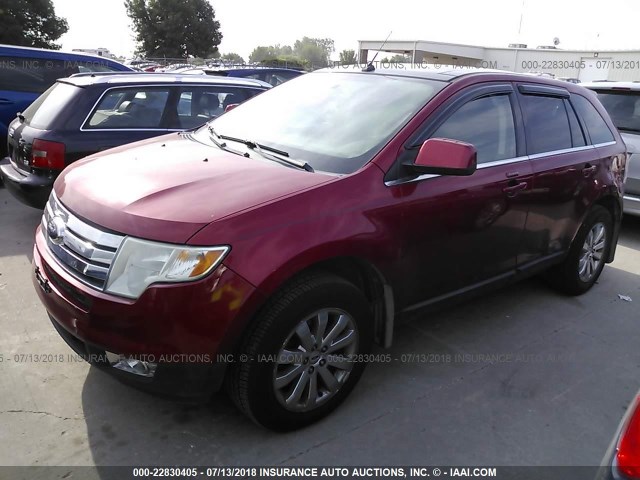 2FMDK49C98BA33519 - 2008 FORD EDGE LIMITED RED photo 2