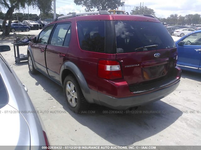 1FMDK02197GA35344 - 2007 FORD FREESTYLE SEL RED photo 3