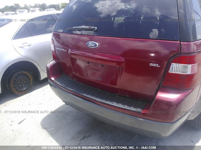 1FMDK02197GA35344 - 2007 FORD FREESTYLE SEL RED photo 6