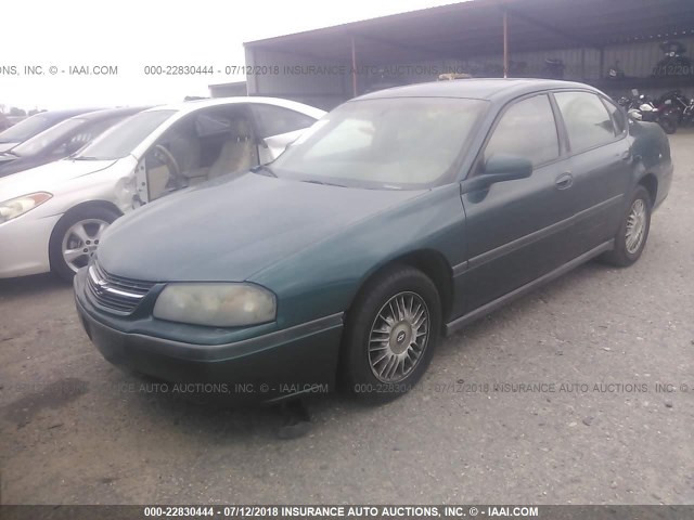 2G1WF55K8Y9103161 - 2000 CHEVROLET IMPALA GREEN photo 2