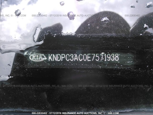 KNDPC3AC0E7571938 - 2014 KIA SPORTAGE EX BLACK photo 9