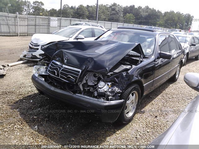 WDBGA43G7VA343254 - 1997 MERCEDES-BENZ S 420 BLACK photo 2