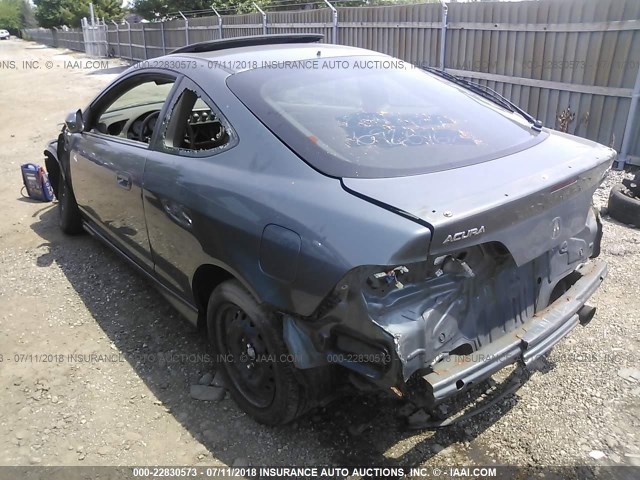 JH4DC53095S005211 - 2005 ACURA RSX TYPE-S GRAY photo 3