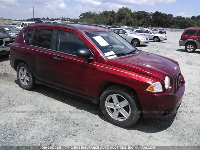 1J8FT47W77D429750 - 2007 JEEP COMPASS RED photo 1