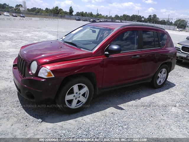 1J8FT47W77D429750 - 2007 JEEP COMPASS RED photo 2
