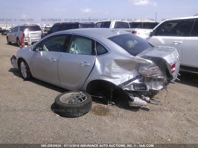 1G4PP5SK5F4195404 - 2015 BUICK VERANO SILVER photo 3