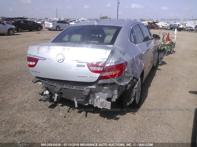 1G4PP5SK5F4195404 - 2015 BUICK VERANO SILVER photo 4