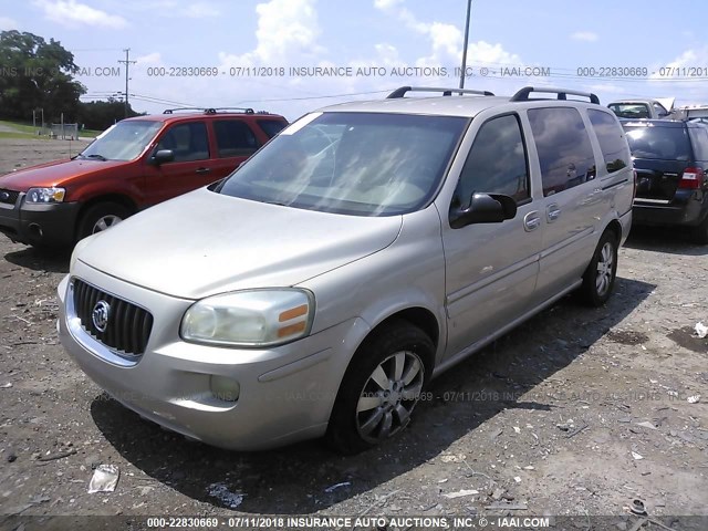 5GADV33127D155632 - 2007 BUICK TERRAZA CXL GOLD photo 2