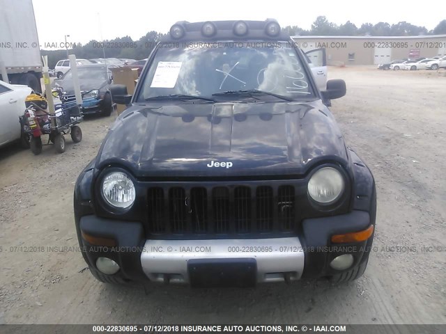 1J8GL38K34W160057 - 2004 JEEP LIBERTY RENEGADE BLACK photo 6