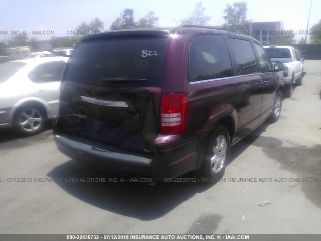2A8HR54PX8R724947 - 2008 CHRYSLER TOWN & COUNTRY TOURING BURGUNDY photo 4