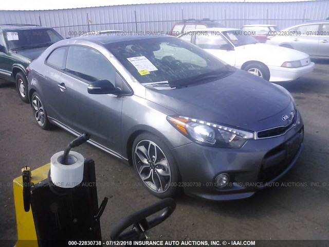 KNAFZ6A36F5374309 - 2015 KIA FORTE SX GRAY photo 1