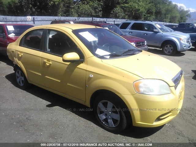 KL1TD56687B111248 - 2007 CHEVROLET AVEO LS YELLOW photo 1