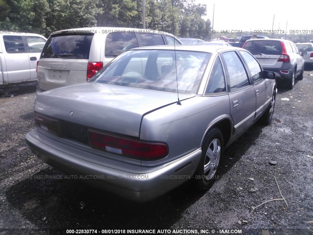 2G4WB52M1T1471340 - 1996 BUICK REGAL CUSTOM GRAY photo 4