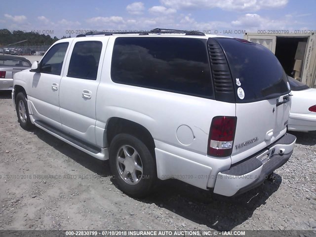 1GKFK66U62J240558 - 2002 GMC DENALI XL K1500 WHITE photo 3