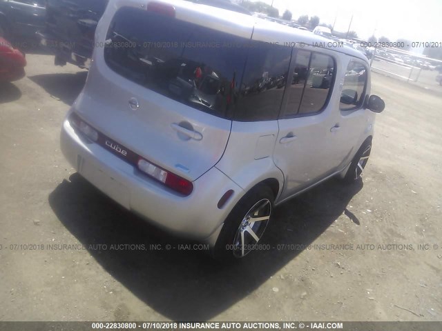 JN8AZ2KR4BT211032 - 2011 NISSAN CUBE S/SL/KROM SILVER photo 4