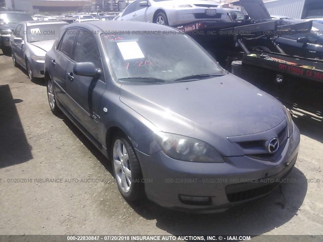 JM1BK344681812457 - 2008 MAZDA 3 HATCHBACK GRAY photo 1