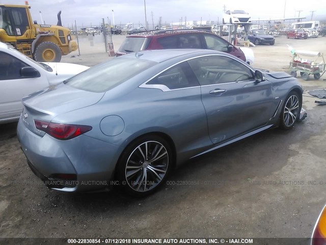 JN1EV7EK5HM361497 - 2017 INFINITI Q60 PREMIUM/SPORT BLUE photo 4