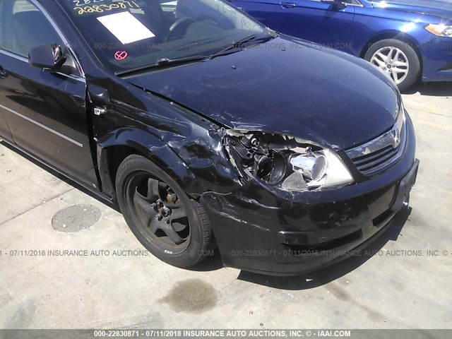 1G8ZS57N68F282552 - 2008 SATURN AURA XE BLACK photo 6