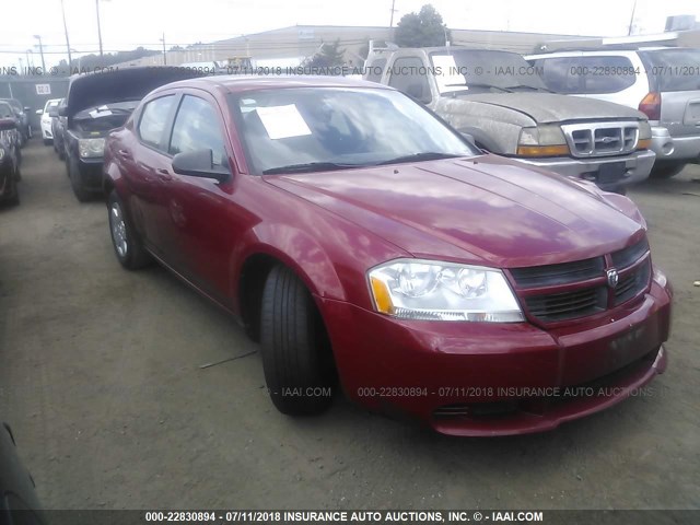 1B3CC4FB9AN126545 - 2010 DODGE AVENGER SXT RED photo 1