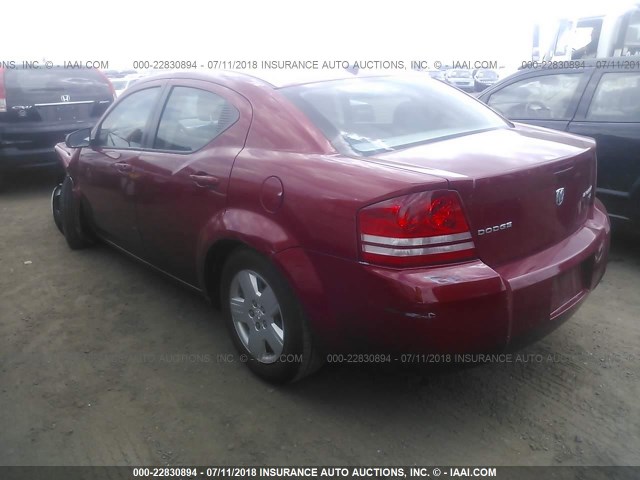 1B3CC4FB9AN126545 - 2010 DODGE AVENGER SXT RED photo 3