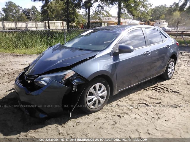 2T1BURHE1EC183424 - 2014 TOYOTA COROLLA L/LE/LE PLS/PRM/S/S PLS GRAY photo 2