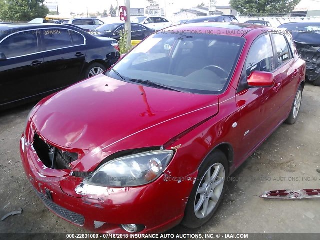 JM1BK143X41170332 - 2004 MAZDA 3 HATCHBACK RED photo 2