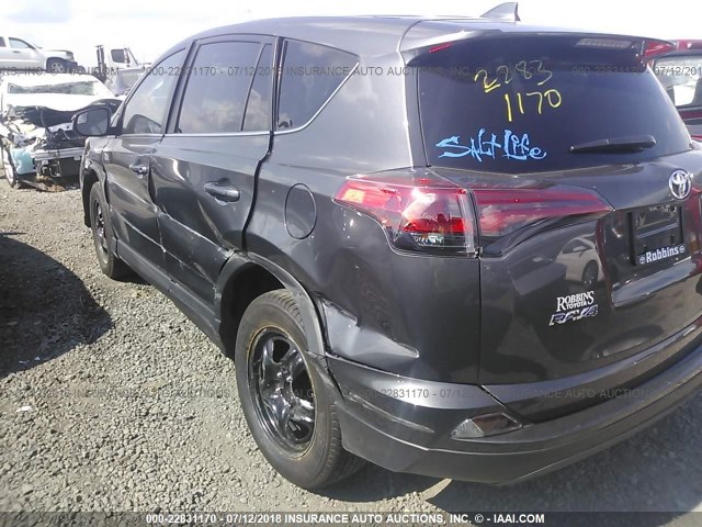 2T3ZFREV3HW401631 - 2017 TOYOTA RAV4 LE GRAY photo 3