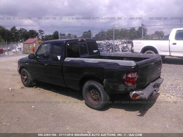 1FTYR14V81PB56784 - 2001 FORD RANGER SUPER CAB BLACK photo 3