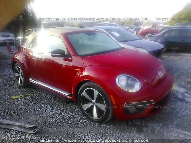 3VW7T7AT0DM829870 - 2013 VOLKSWAGEN BEETLE TURBO RED photo 1