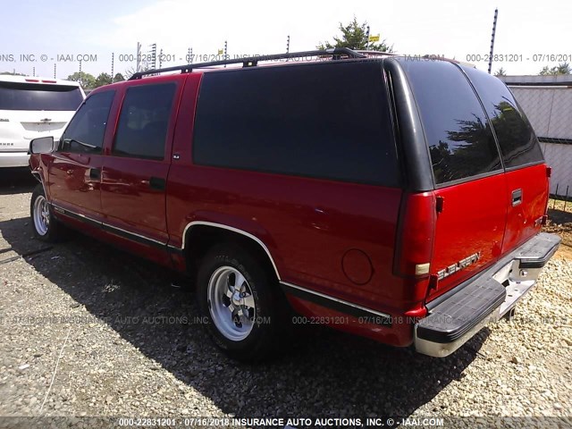 3GKEC16R3XG509339 - 1999 GMC SUBURBAN C1500 RED photo 3