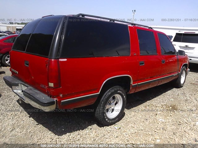 3GKEC16R3XG509339 - 1999 GMC SUBURBAN C1500 RED photo 4