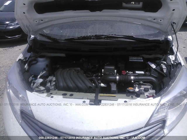 3N1CE2CP4GL362898 - 2016 NISSAN VERSA NOTE S/S PLUS/SV/SL/SR WHITE photo 10