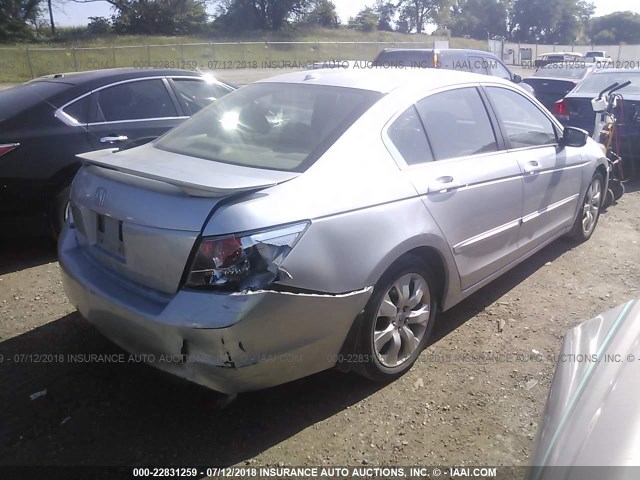 JHMCP26818C036726 - 2008 HONDA ACCORD EXL SILVER photo 4