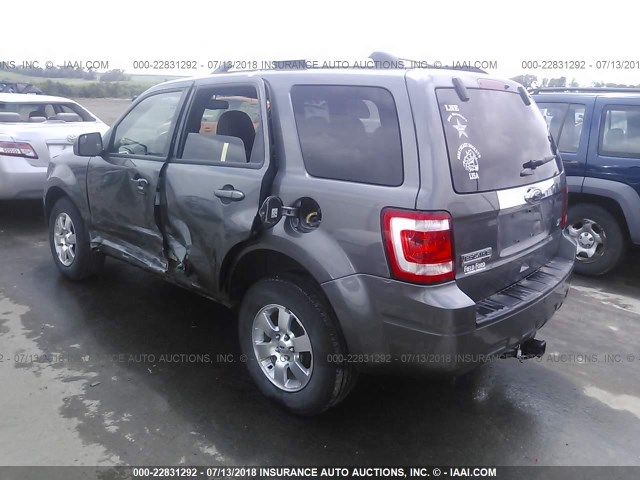 1FMCU9EGXBKC65894 - 2011 FORD ESCAPE LIMITED GRAY photo 3