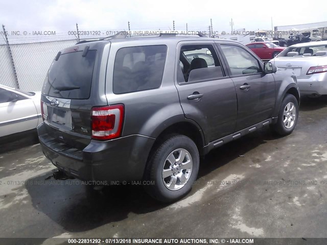 1FMCU9EGXBKC65894 - 2011 FORD ESCAPE LIMITED GRAY photo 4