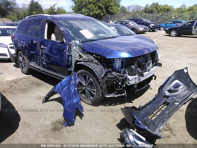5N1DR2MM4HC674593 - 2017 NISSAN PATHFINDER S/SV/SL/PLATINUM 蓝色 照片 1