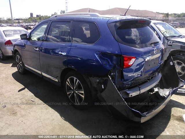 5N1DR2MM4HC674593 - 2017 NISSAN PATHFINDER S/SV/SL/PLATINUM 蓝色 照片 3
